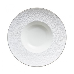 Raynaud, Minéral platinum, Deep plate with rim, large