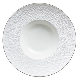 Raynaud, Minéral platinum, Deep plate with rim, large