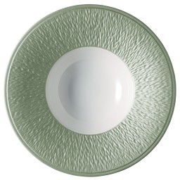 Raynaud, Minéral irisé Celadon, Deep plate with rim