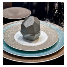 Raynaud, Minéral irisé Sky Blue, Oval platter