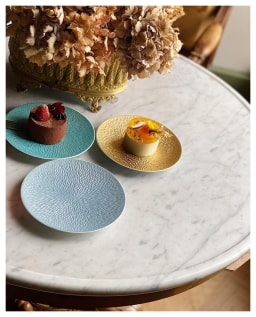 Raynaud, Minéral irisé Sky Blue, Oval platter