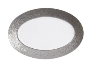 Raynaud, Minéral irisé Dark Grey, Oval platter