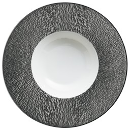 Raynaud, Minéral irisé Black, Deep plate with rim, large