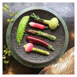 Raynaud, Minéral irisé Black, Oval platter