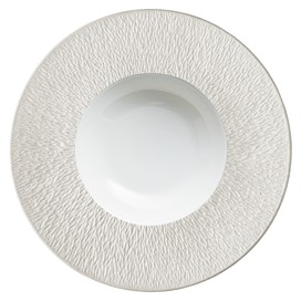 Raynaud, Minéral irisé Pearl Grey, Deep plate with rim, large