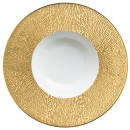 Raynaud, Minéral gold, Deep plate with rim large