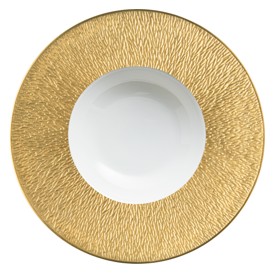 Raynaud, Minéral gold, Deep plate with rim large