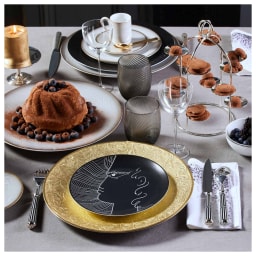 Raynaud, Minéral gold, Oval platter small