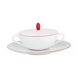 Raynaud, Monceau Red, Cream soup saucer