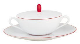 Raynaud, Monceau Red, Cream soup saucer