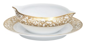 Raynaud, Salamanque Gold, Sauce boat and stand