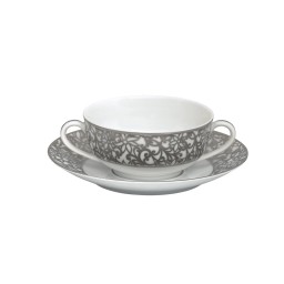 Raynaud, Salamanque Platinum, Cream soup cup and saucer