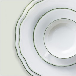 Raynaud, Touraine double filet vert, Deep round platter