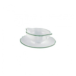 Raynaud, Touraine double filet vert, Sauce boat and stand