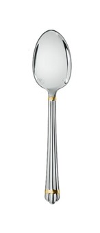 Christofle, Aria cutlery, silver plated with gold ring, Coffee spoon