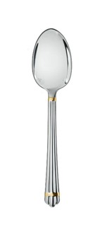 Christofle, Aria cutlery, silver plated with gold ring, Tea spoon