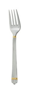 Christofle, Aria cutlery, silver plated with gold ring, Salad fork