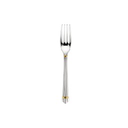 Christofle, Aria cutlery, silver plated with gold ring, Fish fork