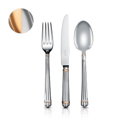 Christofle, Aria cutlery, silver plated with gold ring, Cheese knife