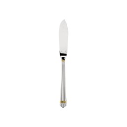 Christofle, Aria cutlery, silver plated with gold ring, Fish knife