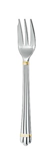 Christofle, Aria cutlery, silver plated with gold ring, Cake fork