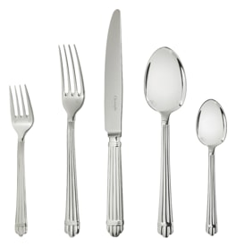 Christofle, Aria cutlery, silver plated, Individual place settings (5 pieces)