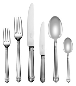 Christofle, Aria cutlery, sterling silver, Individual place settings (5 pieces)