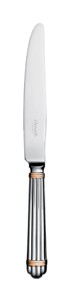 Christofle, Aria cutlery, silver plated with gold ring, Dessert knife