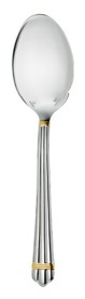 Christofle, Aria cutlery, silver plated with gold ring, Individual sauce spoon