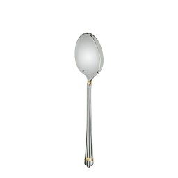 Christofle, Aria cutlery, silver plated with gold ring, Serving spoon