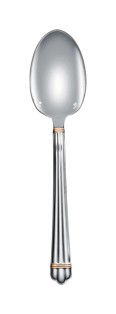 Christofle, Aria cutlery, silver plated with gold ring, Dessert spoon