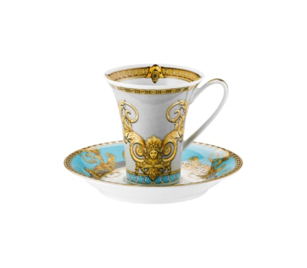 Versace, Prestige Gala Blue, Espresso cup and saucer
