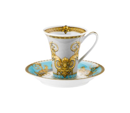 Versace, Prestige Gala Blue, Espresso cup and saucer