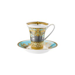 Versace, Prestige Gala Blue, Coffee cup and saucer