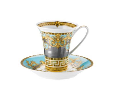 Versace, Prestige Gala Blue, Coffee cup and saucer