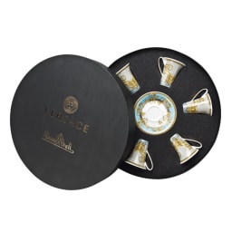 Versace, Prestige Gala Blue, Set of 6 espresso cups and saucers