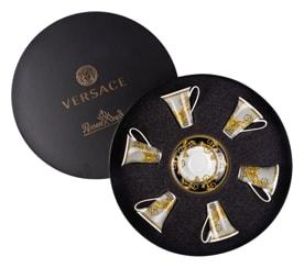 Versace, Prestige gala, Set of 6 espresso cups and saucers