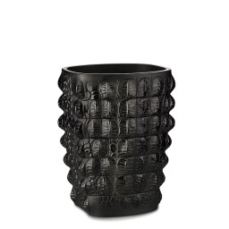 Lalique, Croco vases, Vase, black