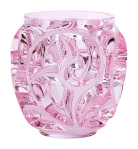 Lalique, Tourbillons vases, Small vase, pink luster