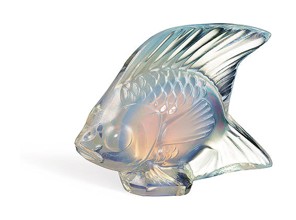 Lalique, Fish sculptures, Fish sculpture, opalescent luster