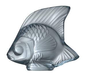 Lalique, Fish sculptures, Fish sculpture, persepolis blue