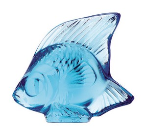 Lalique, Fish sculptures, Fish sculpture, light blue