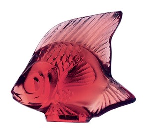 Lalique, Fish sculptures, Fish sculpture, golden red