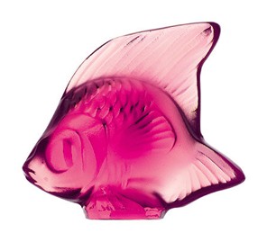 Lalique, Fish sculptures, Fish sculpture, fuchsia