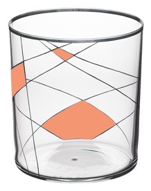 Lobmeyr, Neo double old fashioned, Dof tumbler light neo enamel painted x-iii-ii, orange