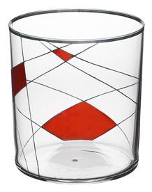 Lobmeyr, Neo double old fashioned, Dof tumbler light neo enamel painted x-iv-ii, red