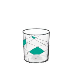 Lobmeyr, Neo double old fashioned, Dof tumbler light neo enamel painted x-v-ii, turquoise blue