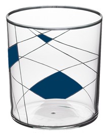 Lobmeyr, Neo double old fashioned, Dof tumbler light neo enamel painted x-vi-ii, dark blue