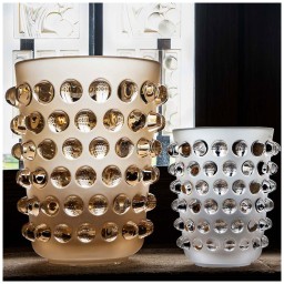 Lalique, Mossi vases, Xxl vase, gold luster