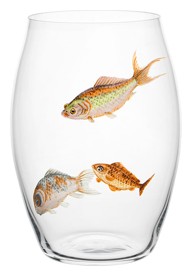 Lobmeyr, Balloon with fish, Convex tumbler